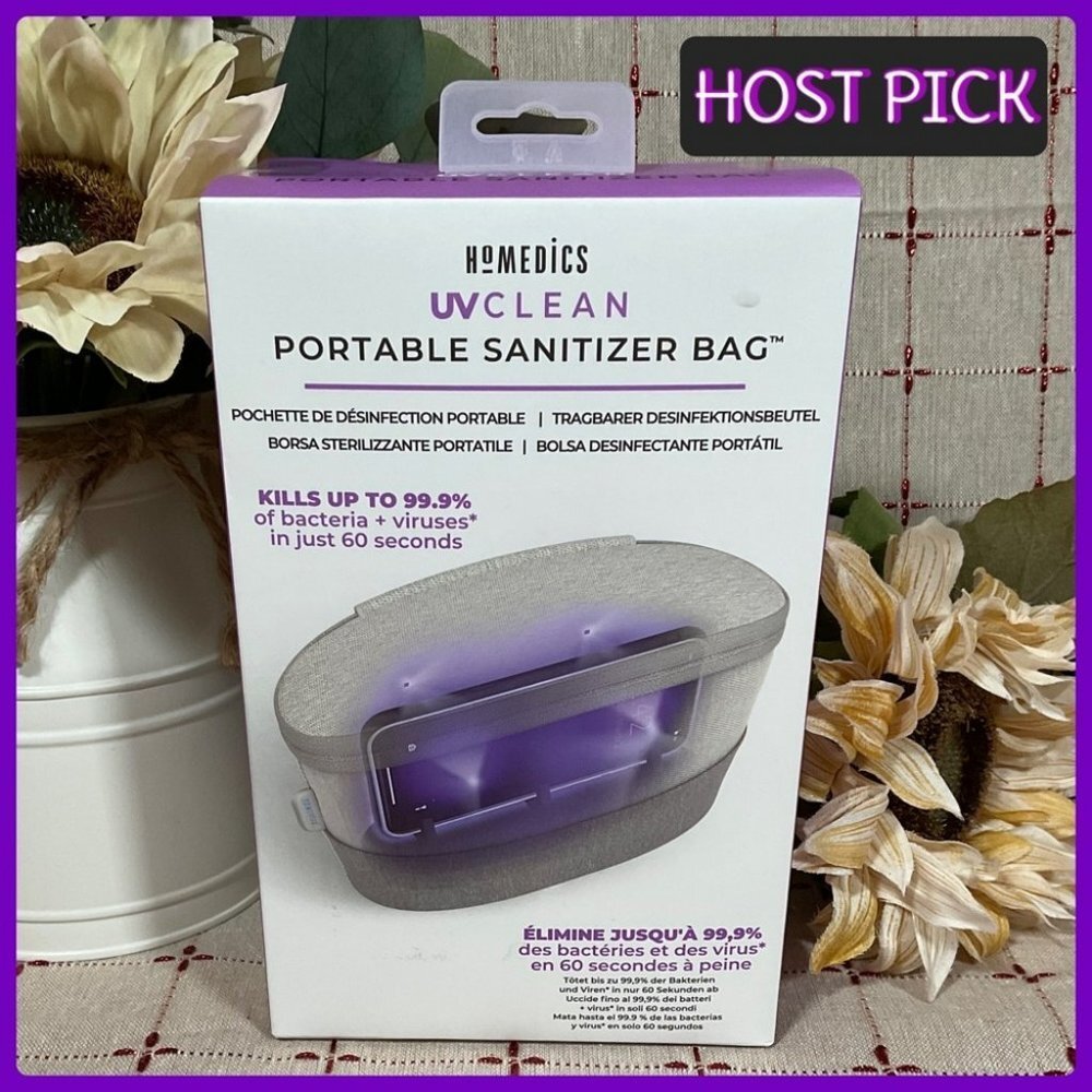 🦠 Homedics UV Clean Portable Sanitizer Bag Kills Bacteria & Viruses New